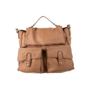 Vanessa Bruno Cowskin Leather Bag Cognac